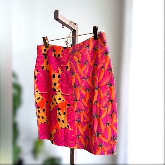 FARM RIO ANTHROPOLOGIE Pepper Fruit Snack Hipster Banana Art Polka Mini Skirt XS - Picture 13 of 15